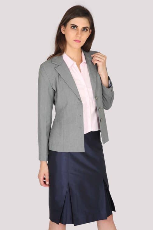 Grey tweed smart blazer style jacket