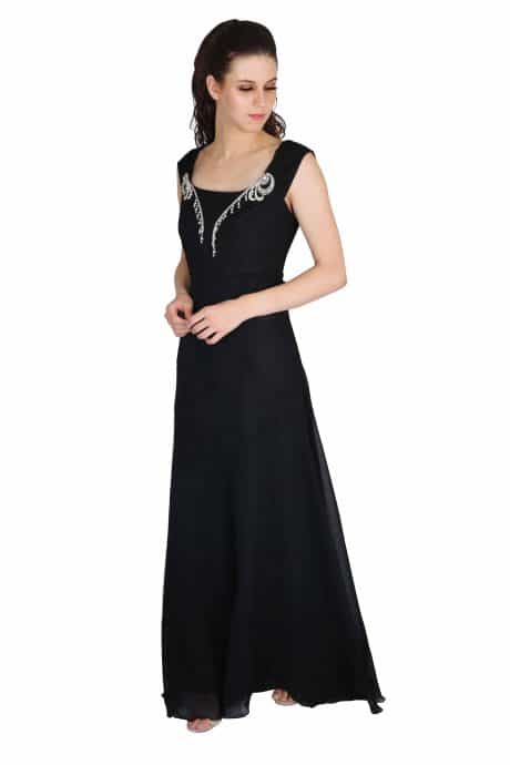 buy black evening gowns