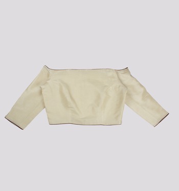 Off - White Boat Neck Ladies Blouse-RKFWW04