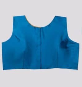 Blue Color Sequence Work Round Neck Ladies Blouse-RKFWW07