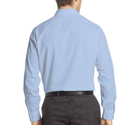 Men Grayish Blue Cotton Poly Formal Shirt-RRBMS009