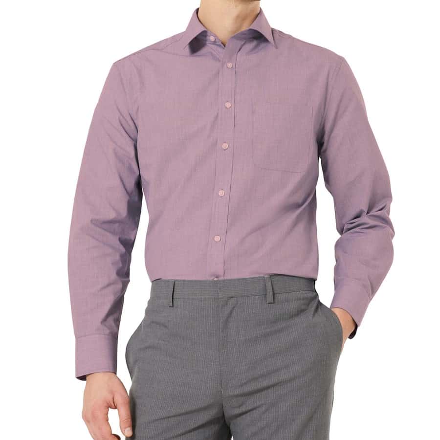 Lavender Solid Opaque Formal Shirt-RRBMS018