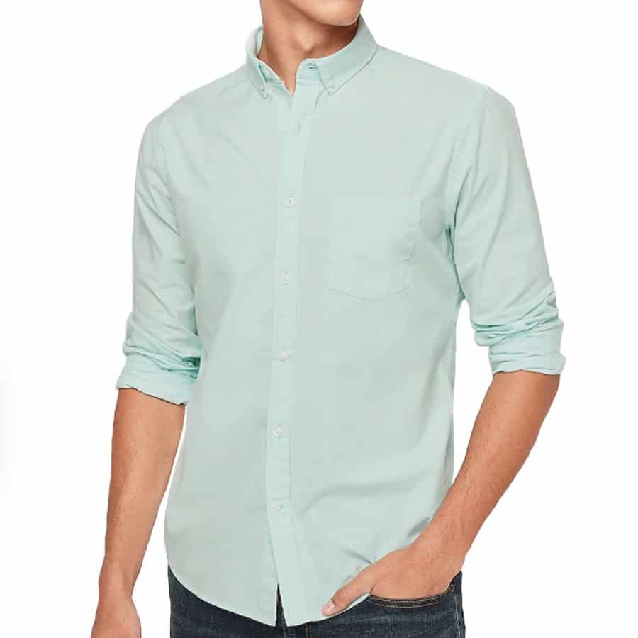 Men Light Green Slub Cotton Solid Casual Shirt-RRBMS014