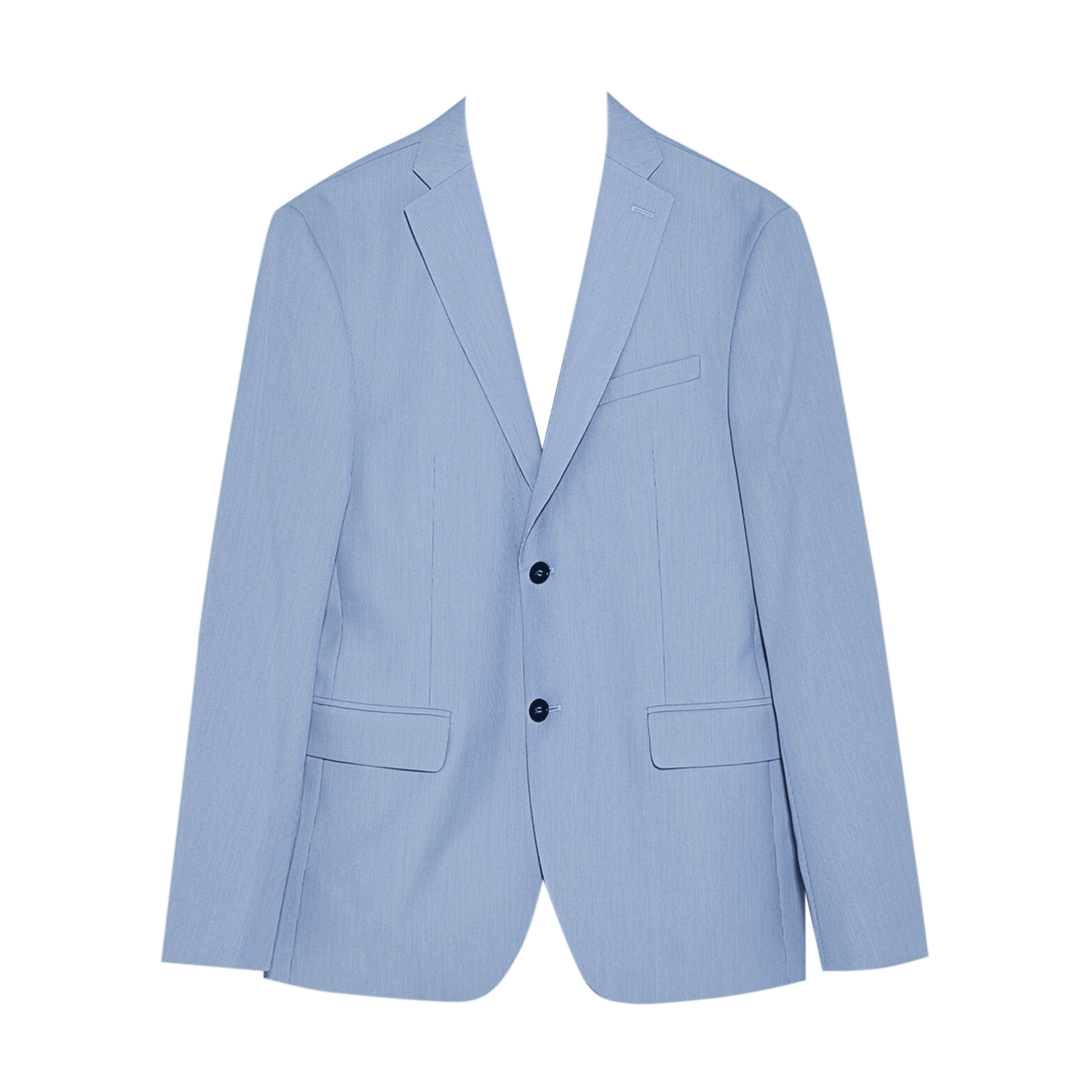 Men Light Blue Single-Breasted Slim-Fit 2-Piece Suit-RKFCMS004