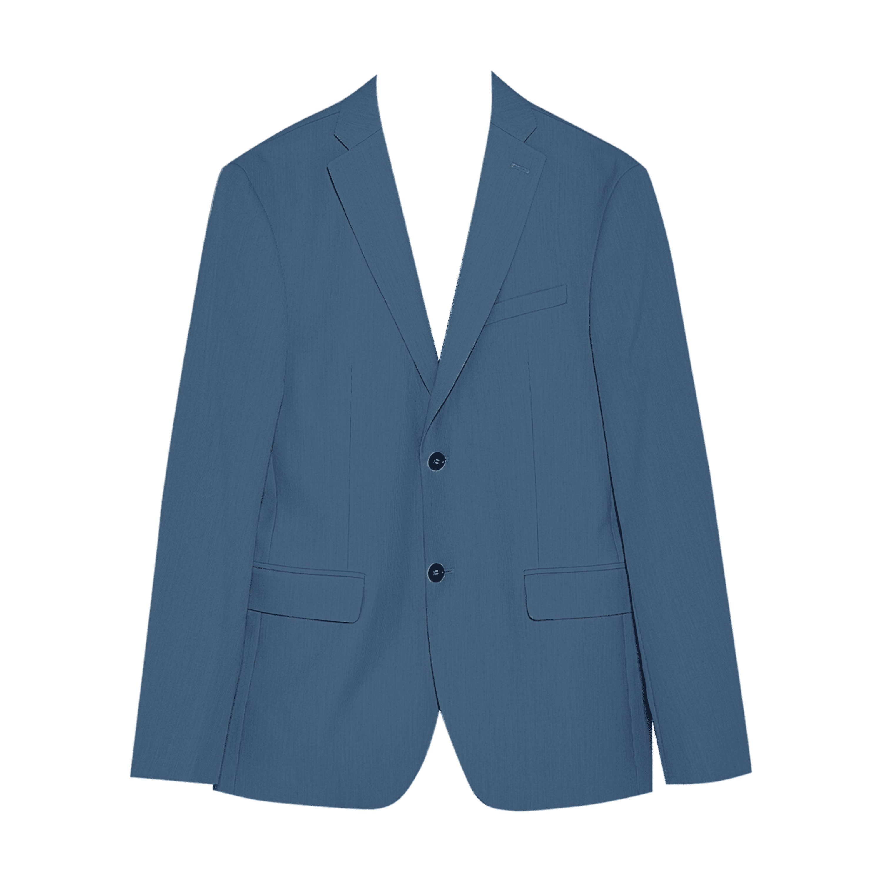 Men Teal Blue Single-Breasted Slim-Fit 2-Piece Suit-RKFCMS005