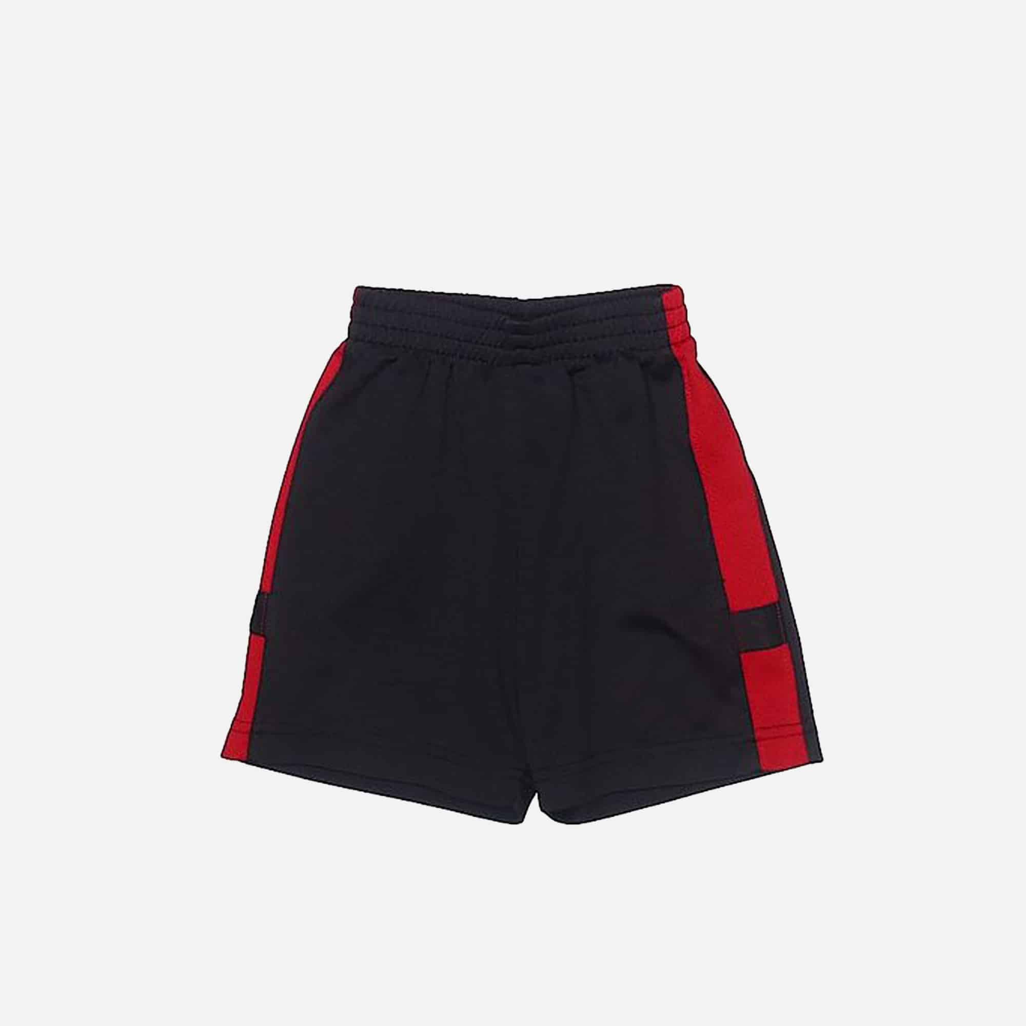 Spider Hero Look with this Smart Black shorts with red side panel details-RKFCBS001