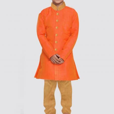 Smart, comfortable, and Well Fitting Divine ethnic two-tone Kurta for Boys-RKFCW42
