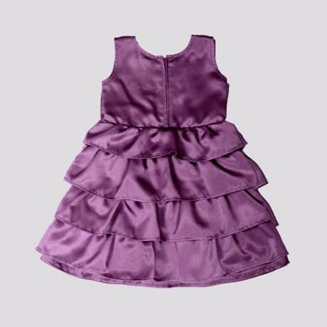 Cute frill layes dress with hand embroidery -RKFCW63