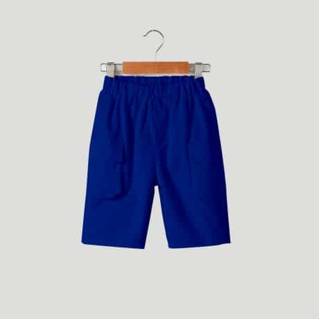 Boys Navy Blue Elastic Waist Flap Pocket knee length Pants-RKFCBS018