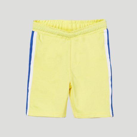 Boys Yellow Solid Shorts-RKFCBS011