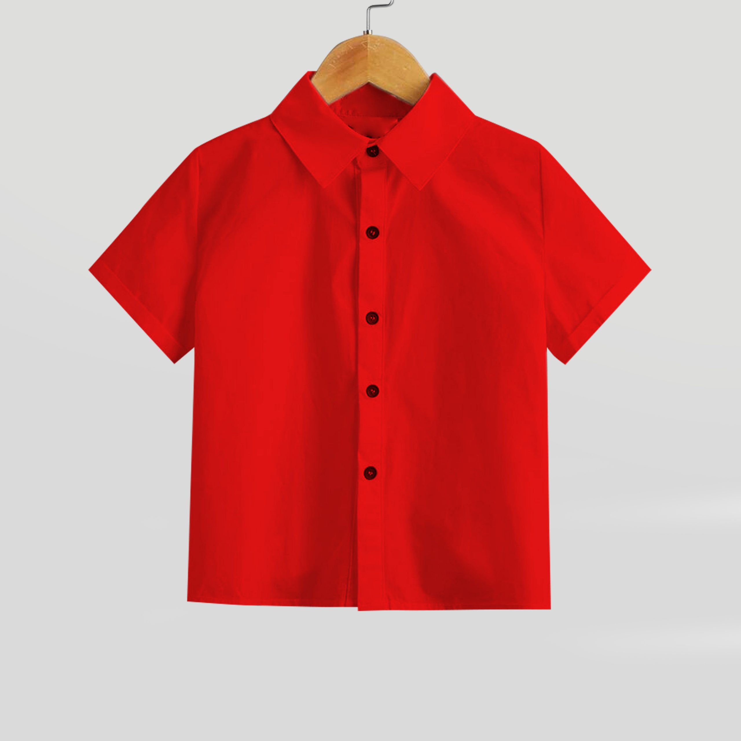 Boys Solid Red Shirt-RKFCW113