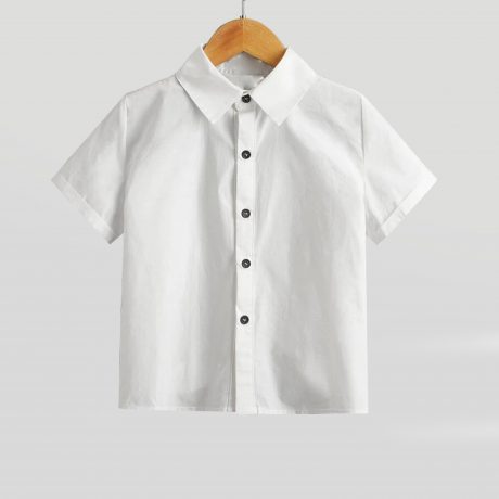 Boys Solid White Shirt-RKFCW115