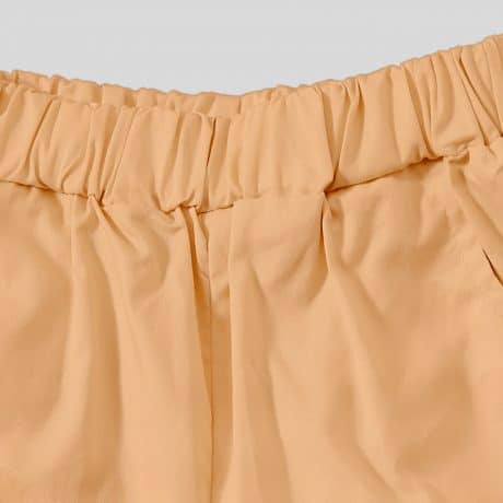 Boys maroon Button Front Shirt & cream elastic Shorts-RKFCW182