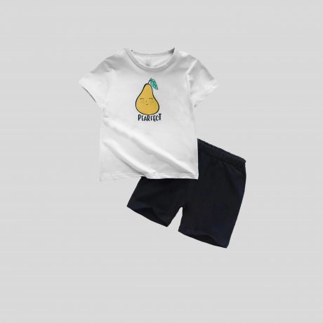 Boys Cute Print white T-shirt and Shorts Set – RKFCW351