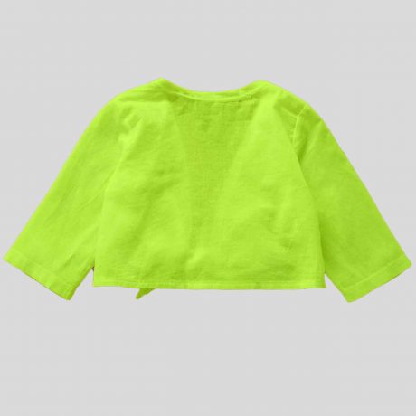 Girls chartreuse jacket with typeable knot – RKFCW165