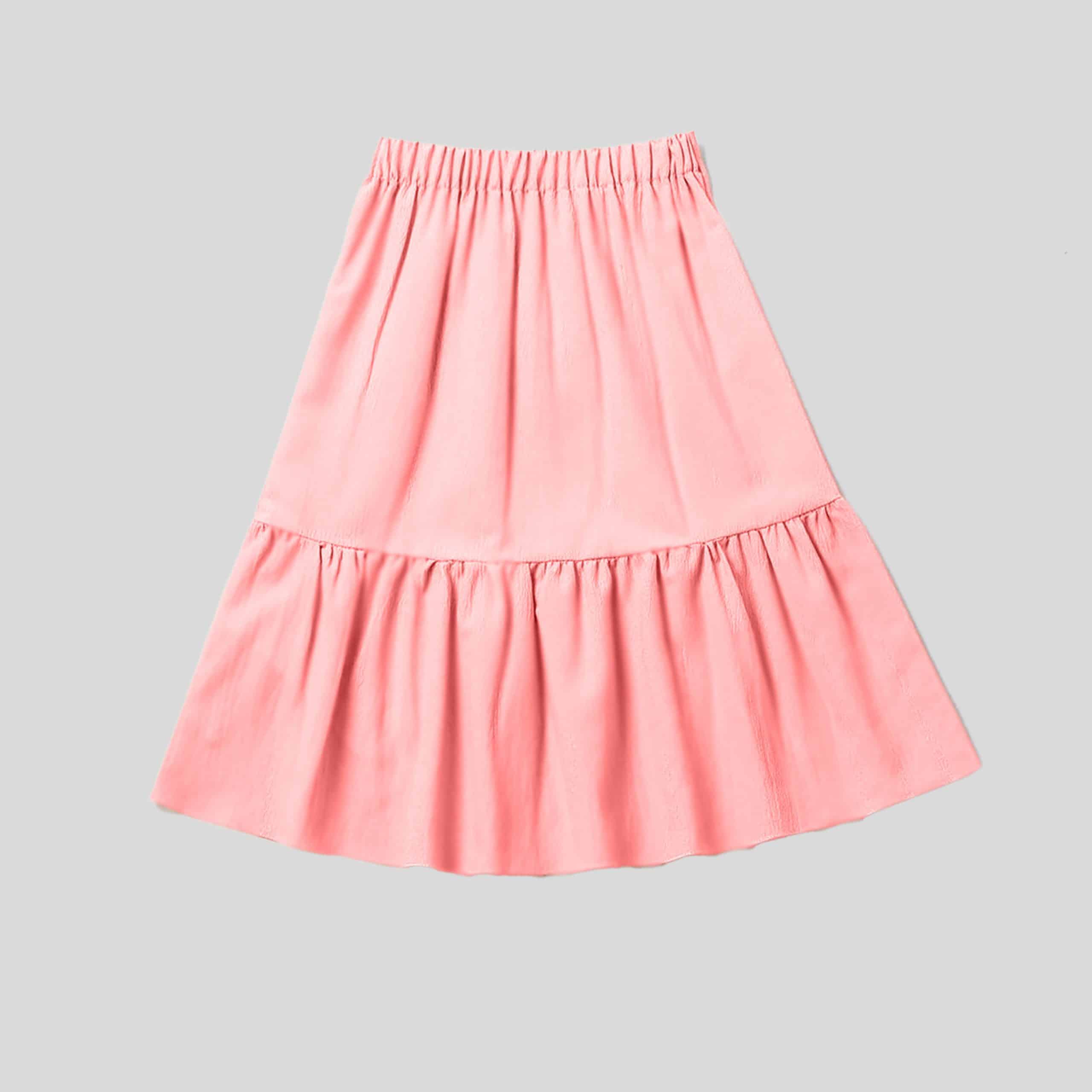 Girls baby pink ruffle skirt - RKFCW167