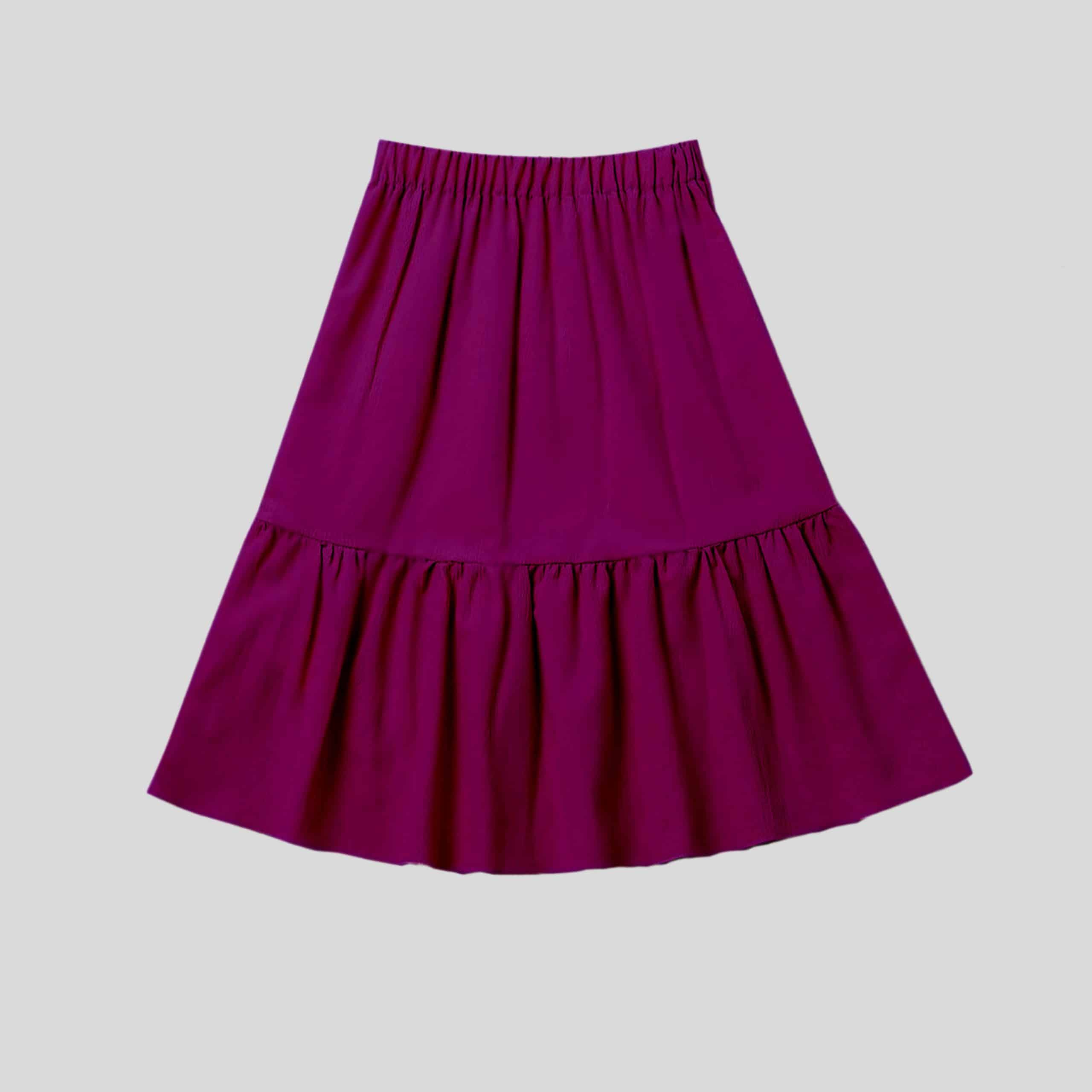 Girls boysenberry ruffle skirt - RKFCW168