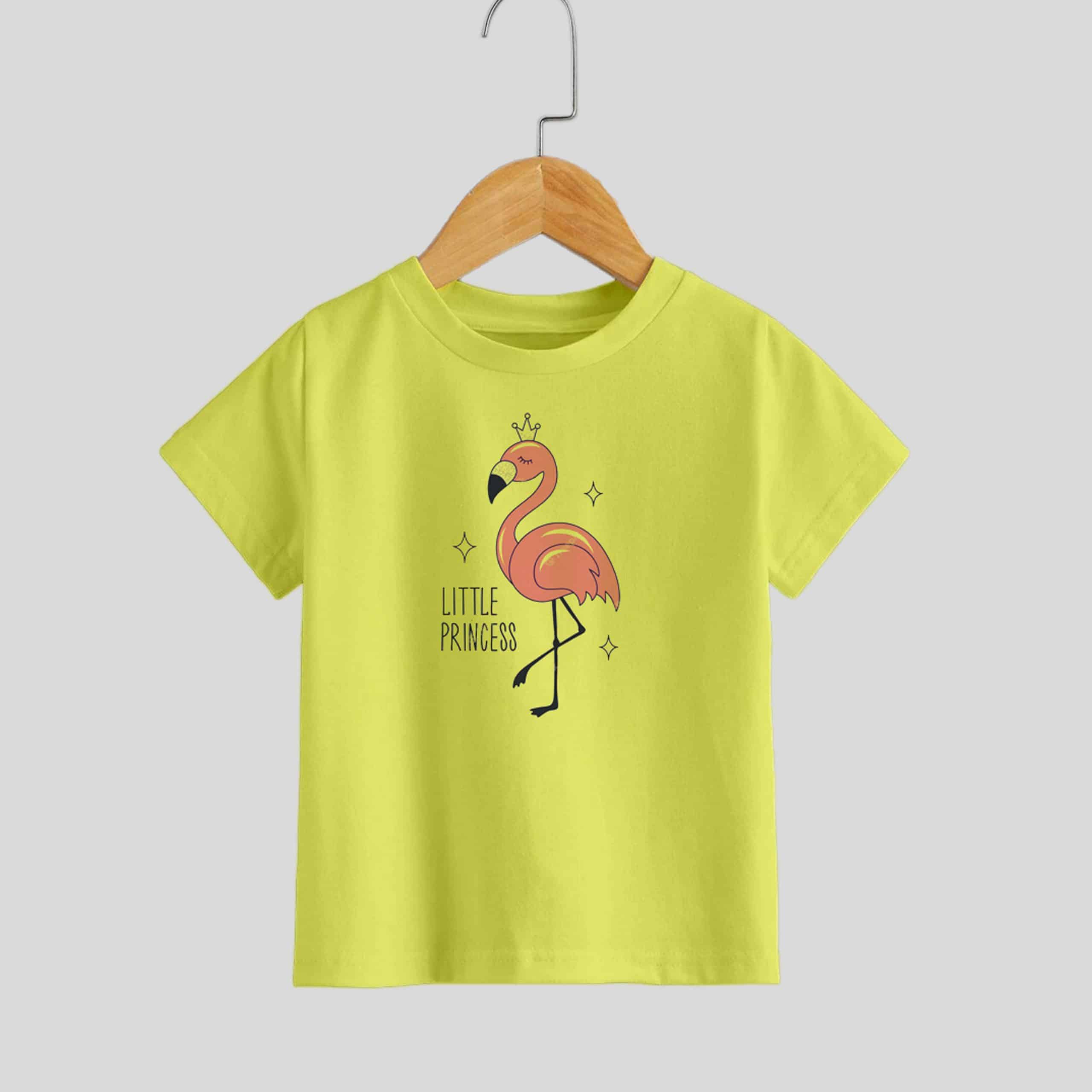 Girls swarm print yellow T-shirt for casual wear-RKFCW195