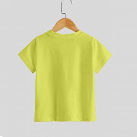 Girls swarm print yellow T-shirt for casual wear-RKFCW195