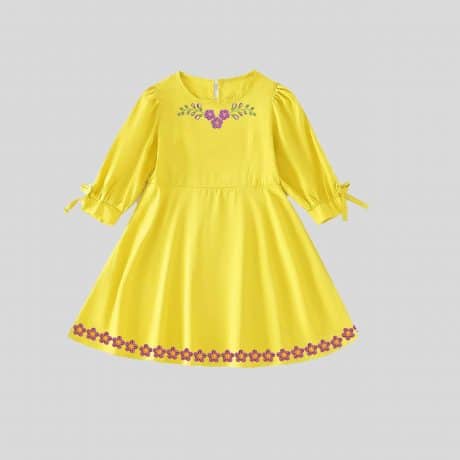 Yellow Fit and Flare Dress – RKFCW281