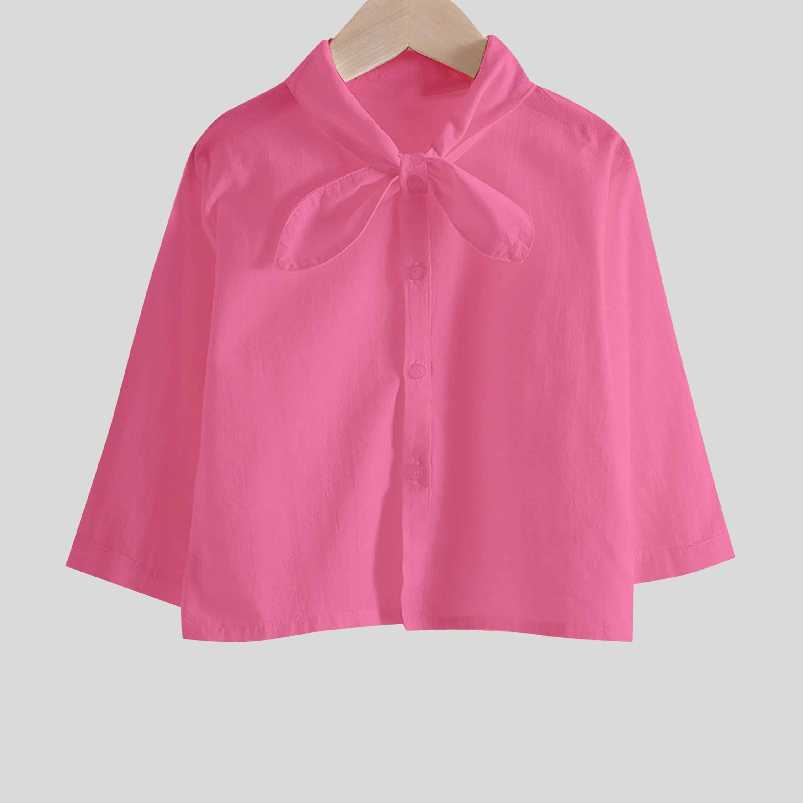 Girls pink Shirt top with top - RKFCW295