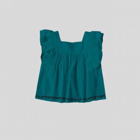 Girls Green Frill Top with Cute Print – RKFCW325