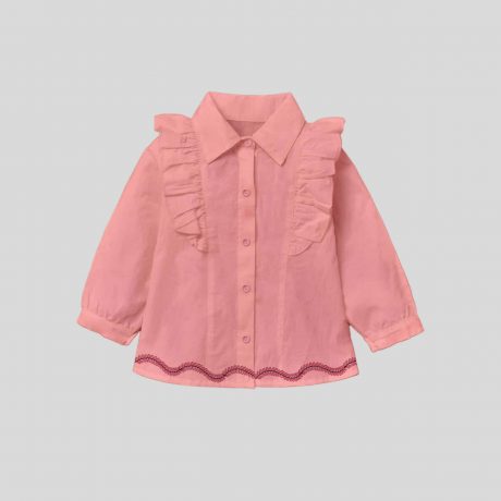 Girls Pink Frill Top with Cute Floral Print – RKFCW329