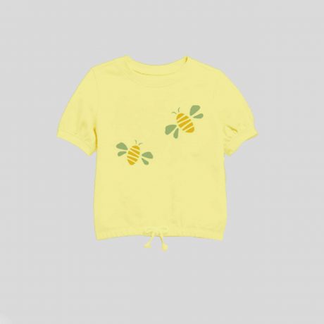 Cute yellow bee t-shirt and shorts-RKFCW87