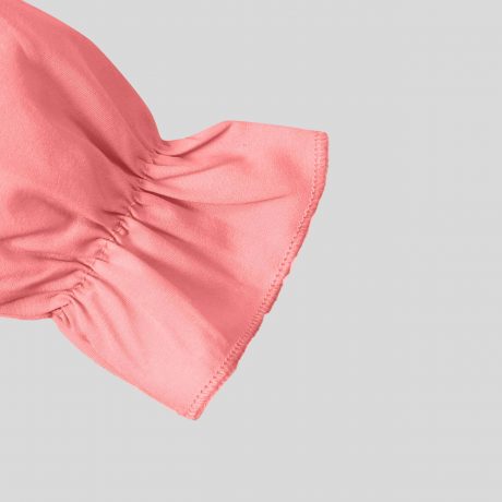 Girls Peach Pink Full Sleeves Pretty Yoke On Bow Dress – RKFCW347