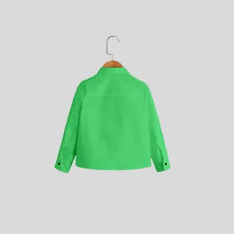 Boys Stylish Green Formal Shirt with Pockets – RKFCW190