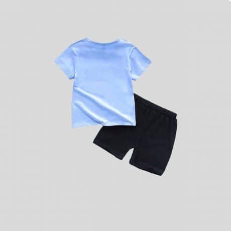 Boys Cute Print Blue T-shirt and Shorts Set – RKFCW354