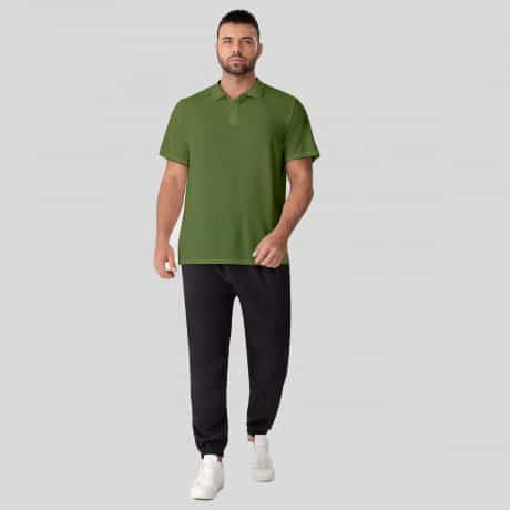 Basics Men Collared Button Front Polo T-Shirt-RFSS19M09