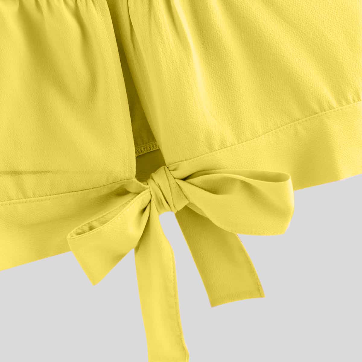Yellow Self-Tie Cami Top-RCT114
