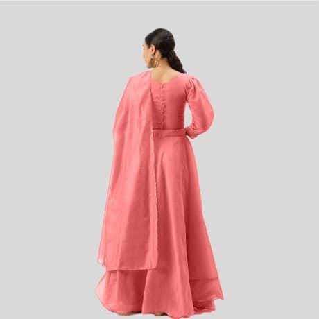 Baby Pink Chanderi Silk Trendy Designer Lehenga Choli for Ceremonial-REL002