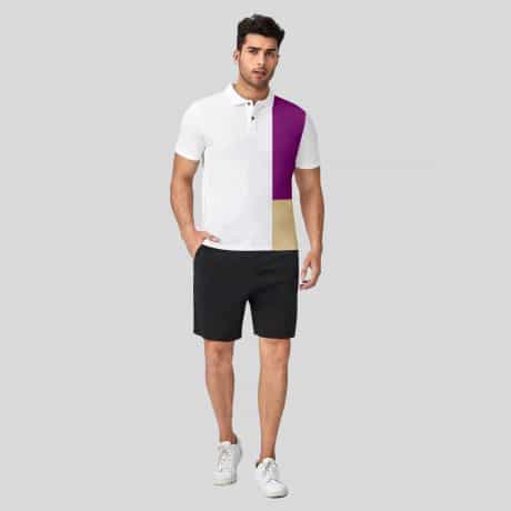 Men Solid Polo Color Blocked T-Shirt-RFSS19M18