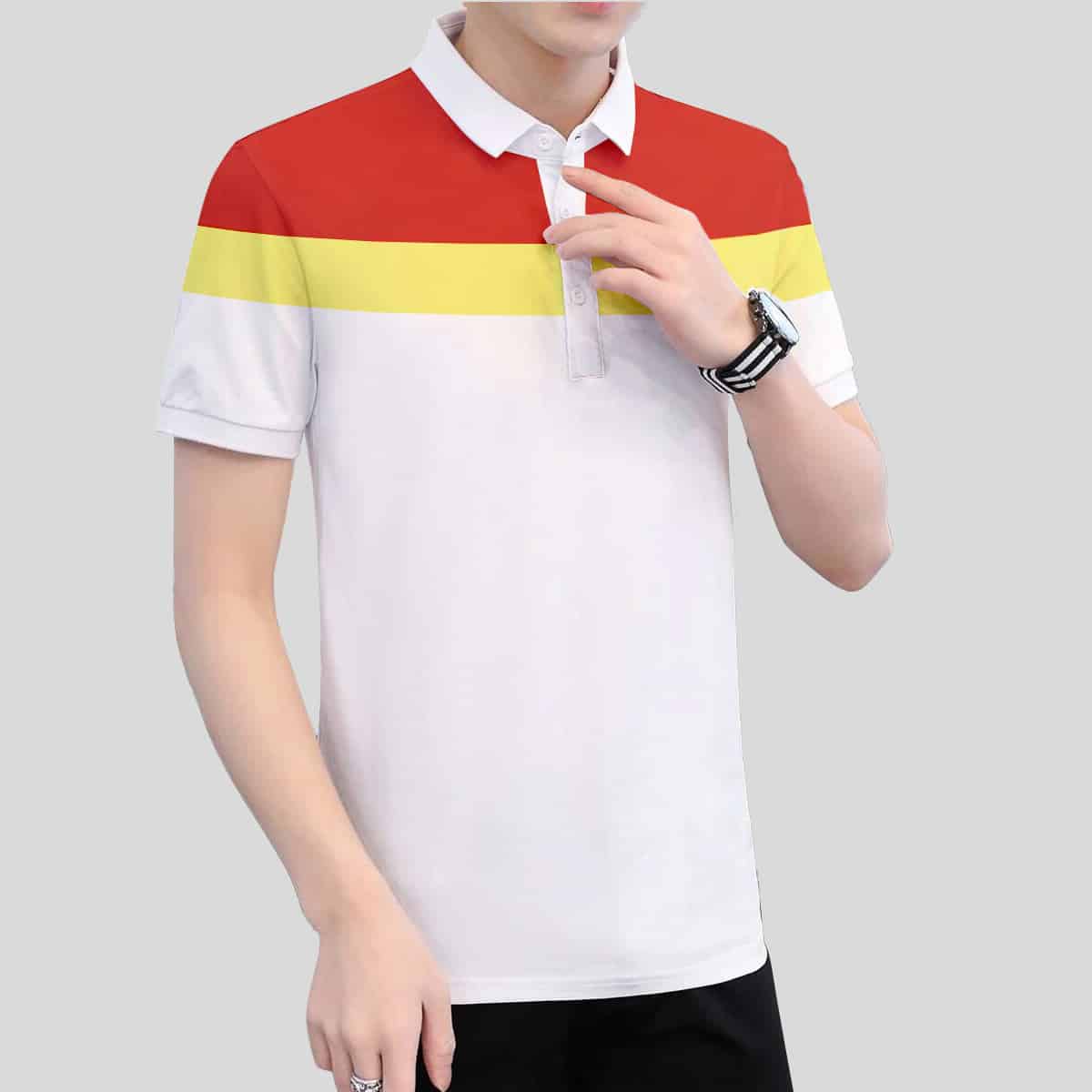 Men Solid Polo T-Shirt-RFSS19M25