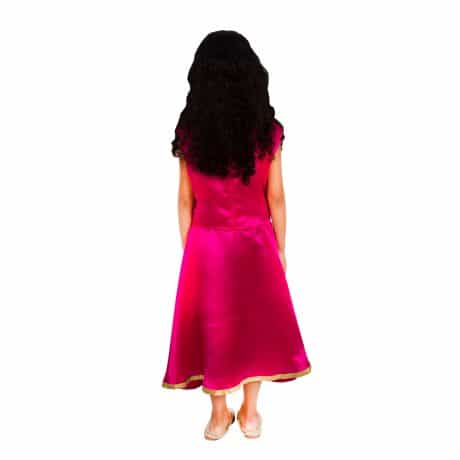Girls Below Knee Casual Dress  (Pink, Sleeveless) – RKFCW47