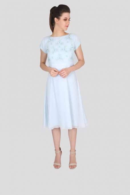 Aqua Chiffon Dress – RFOCC02