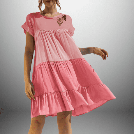 Women’s Flared Cotton Dress-RCD034