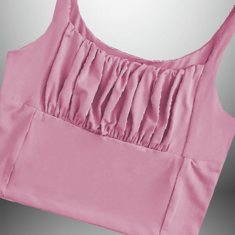 Women’s Sleeveless Top With Front Gathering-RKTW006
