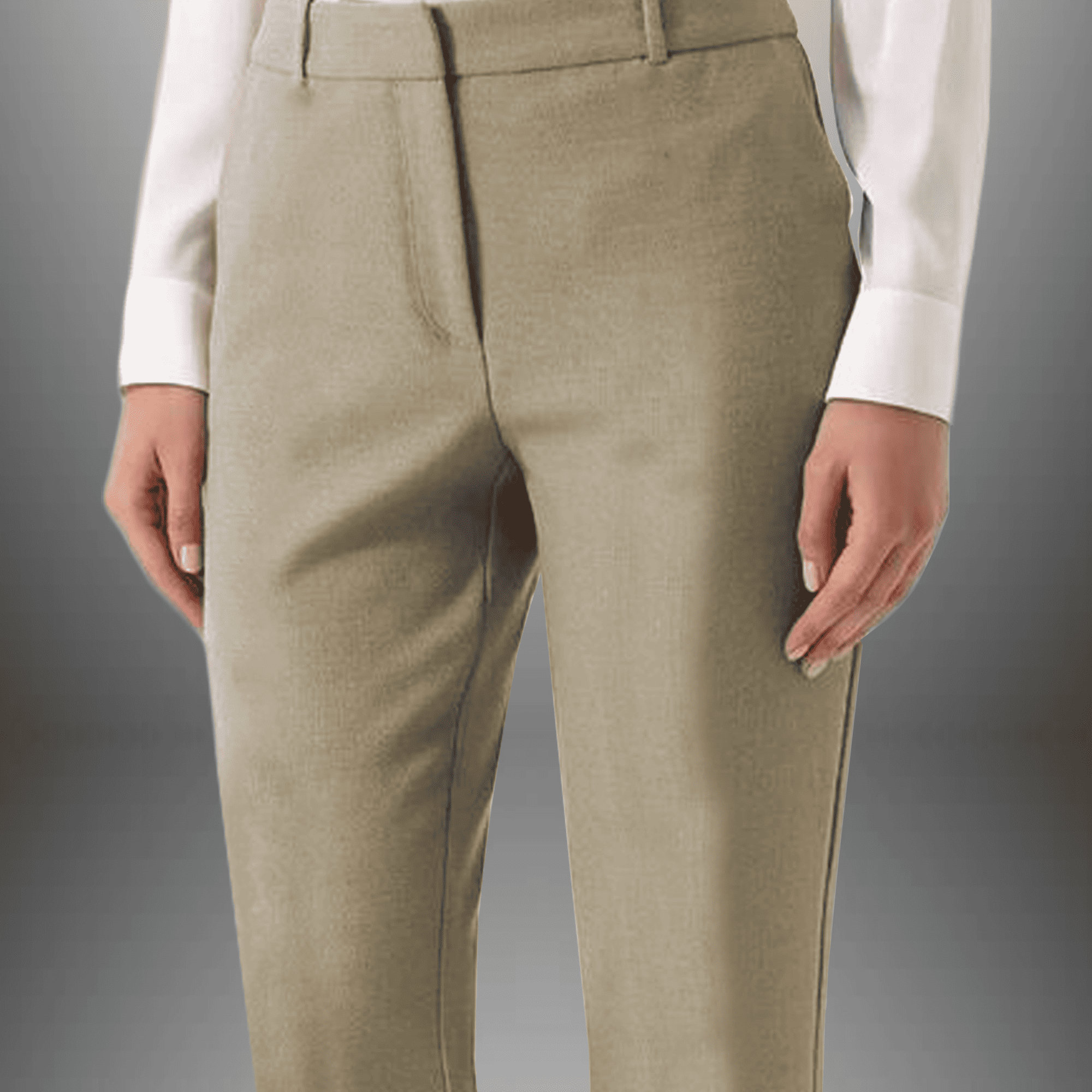 Women's off white color Formal Pant-RCP025
