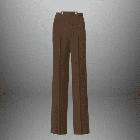 Women’s Brown Semi formal trouser with button embellishment-RCP023