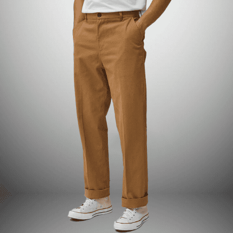 Men’s Relaxed fit Beige semi casual Pant-RMT004