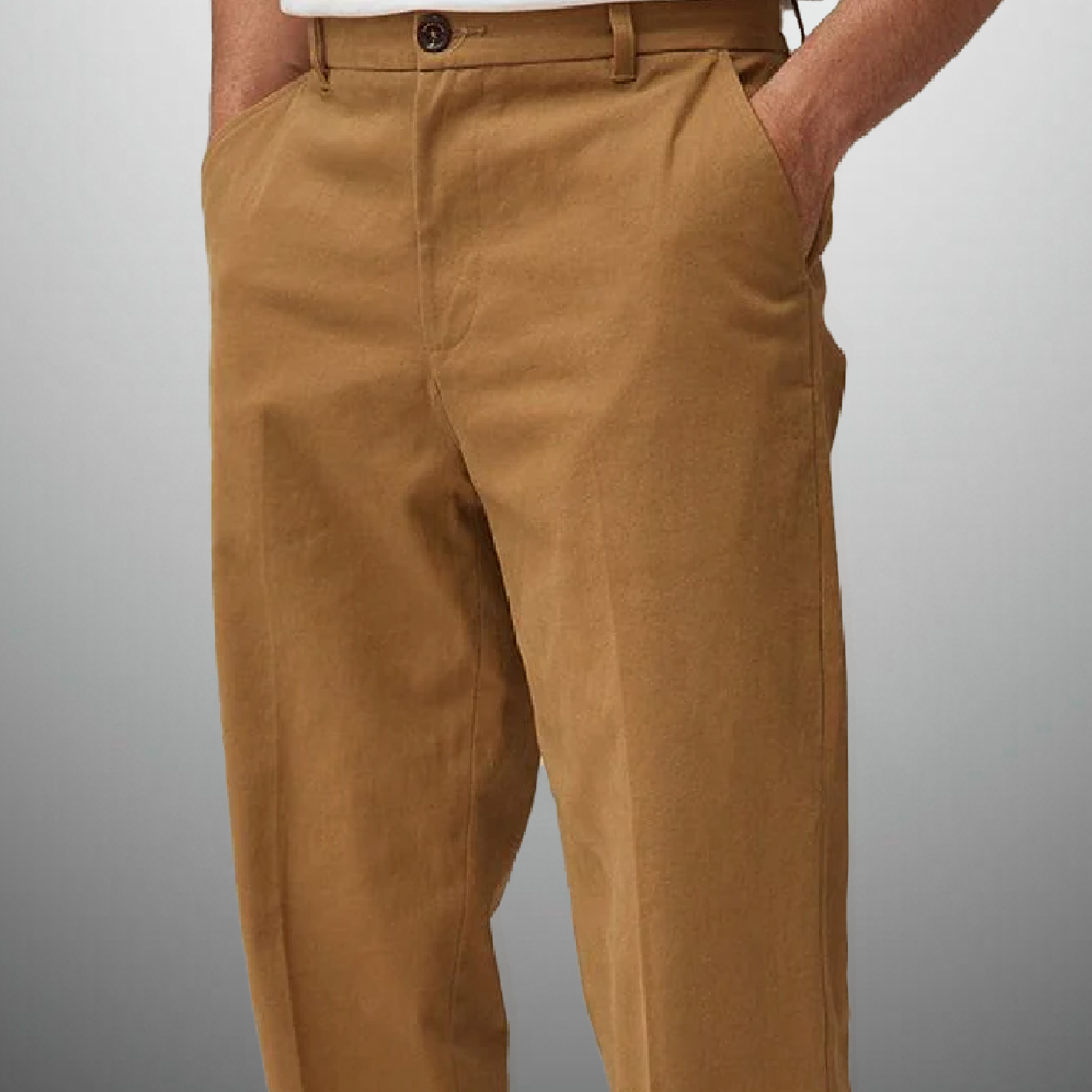 Men's Relaxed fit Beige semi casual Pant-RMT004