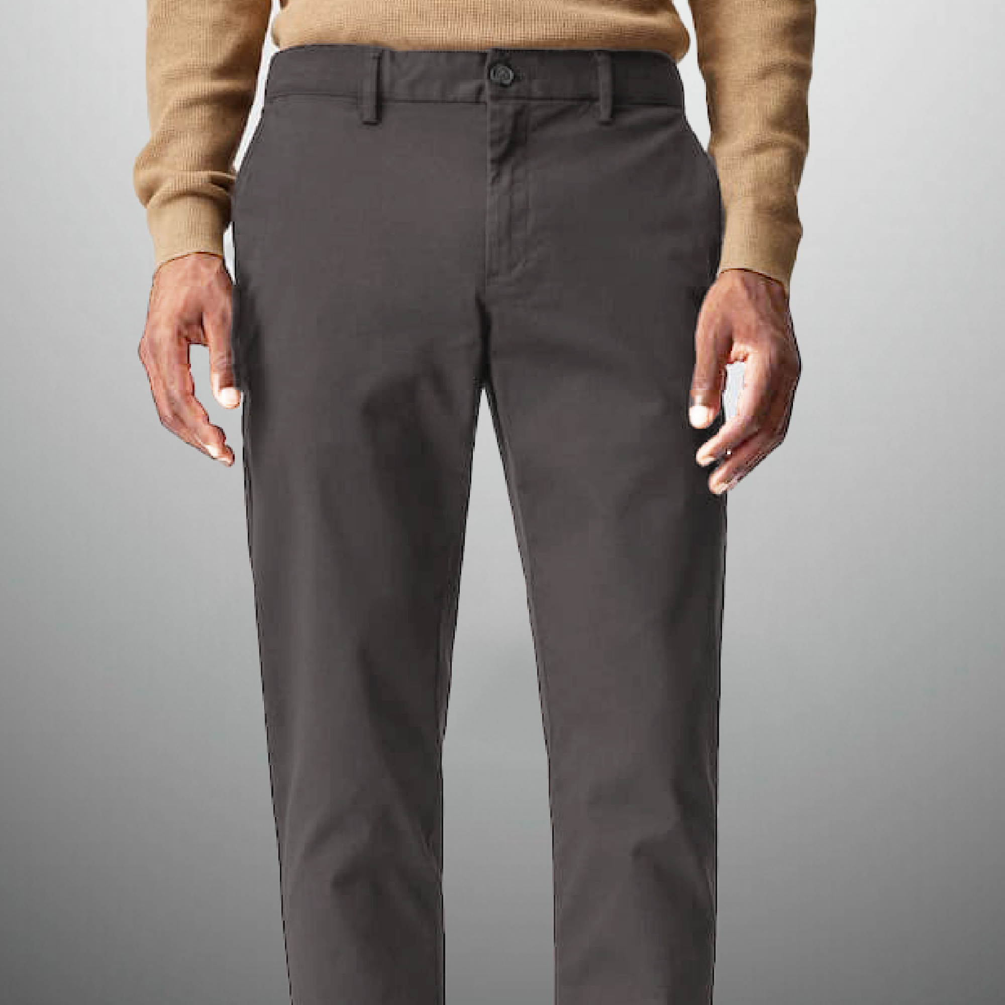 Men's Grey Ankle length Straight Pant-RMT006