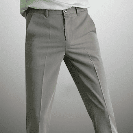 Men’s Light Grey Ankle length straight pant-RMT013