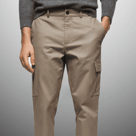 Men’s Royal Beige Relaxed Fit Cargo Pant-RMT009