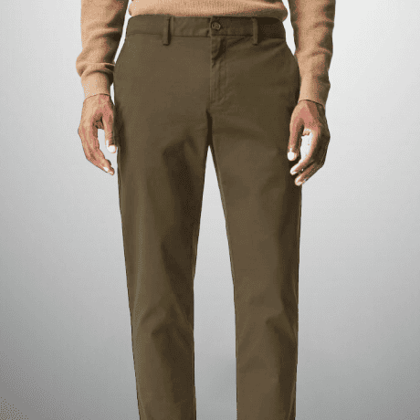 Men’s Smoky Green Ankle length Straight Pant-RMT005
