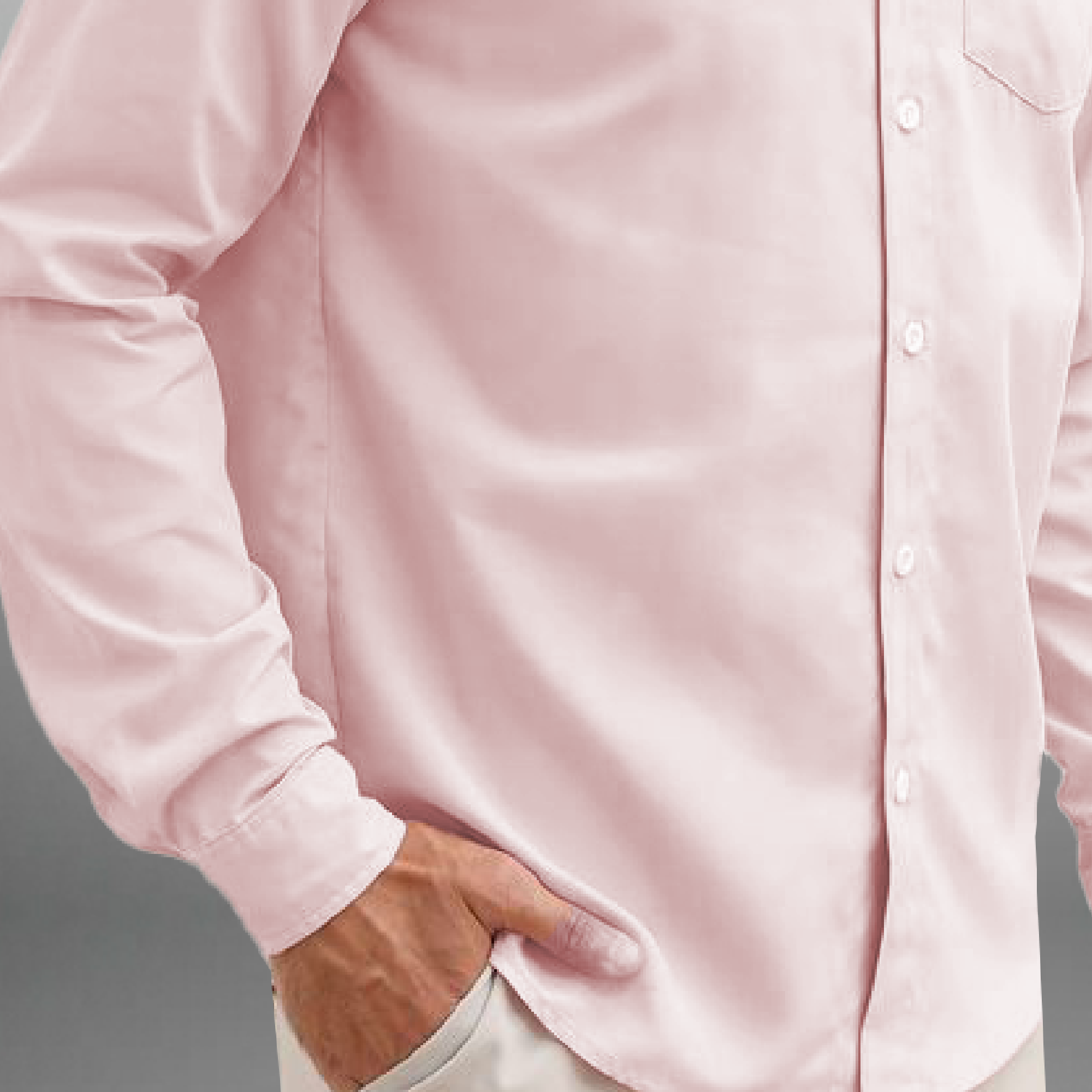 Men's solid Mauvelous Pink Shirt with front Pocket-RMS008