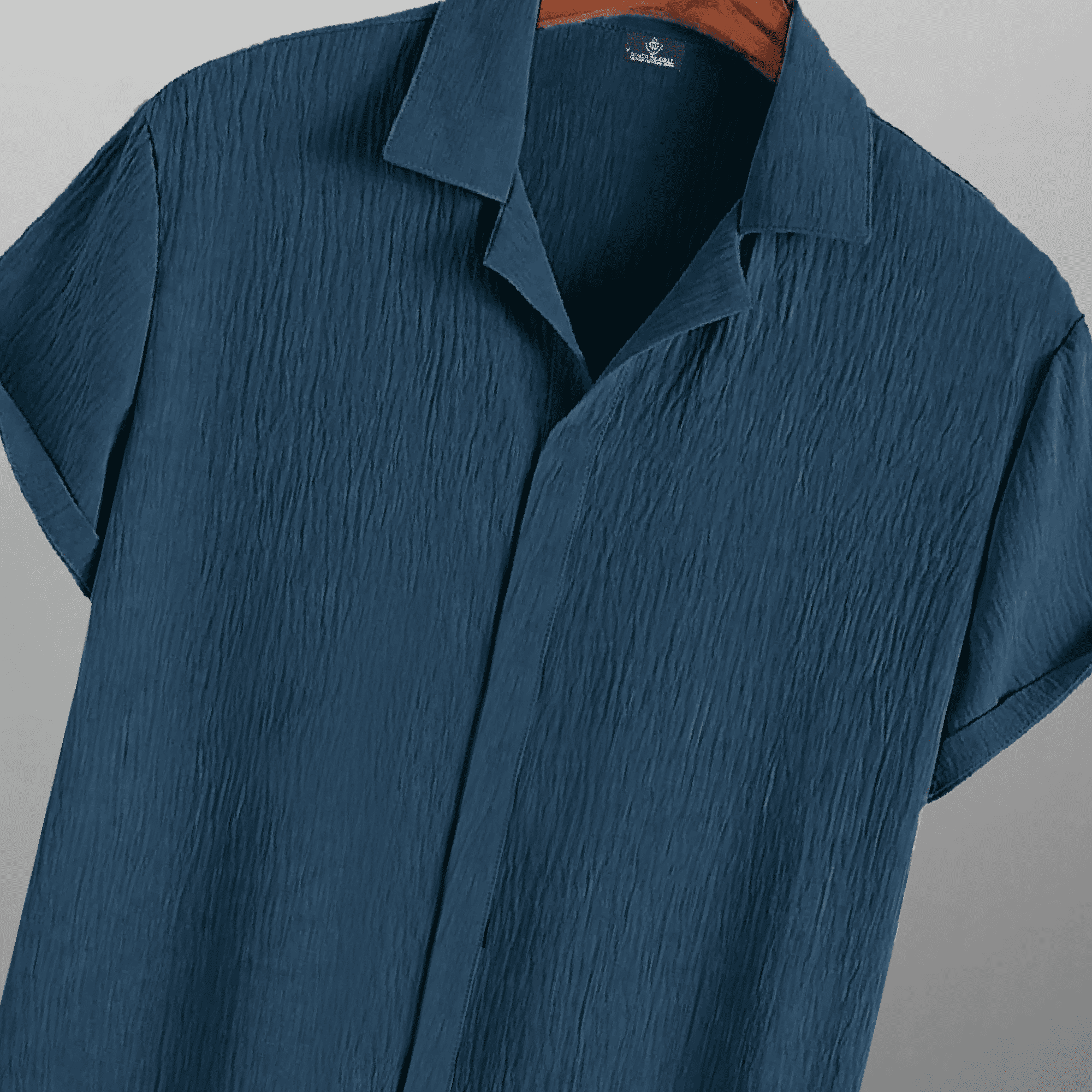 Men's Dark Blue textured shirt-RMS017
